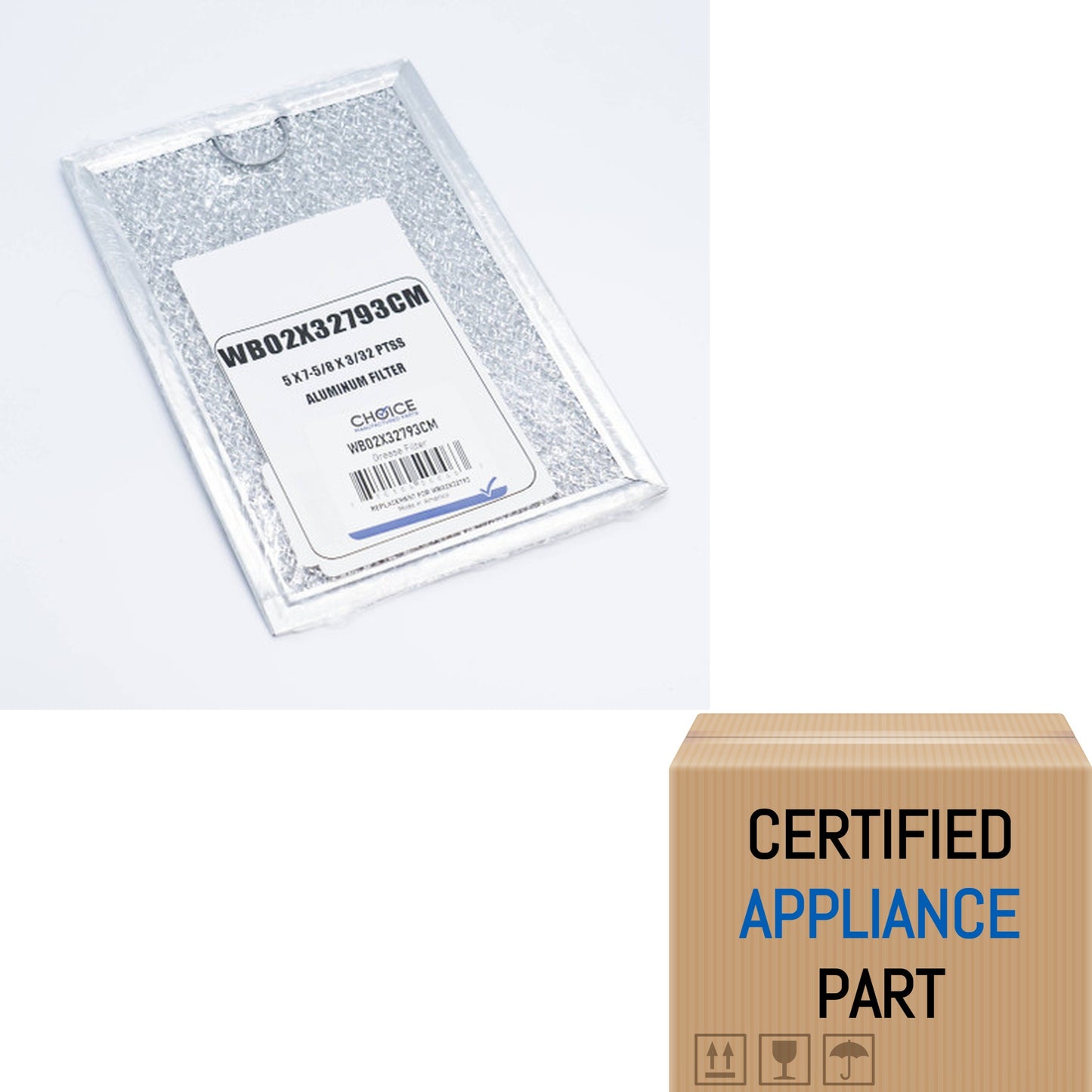 A1 WB02X32793 for GE Range Vent Hood Microwave Aluminum Grease Filter