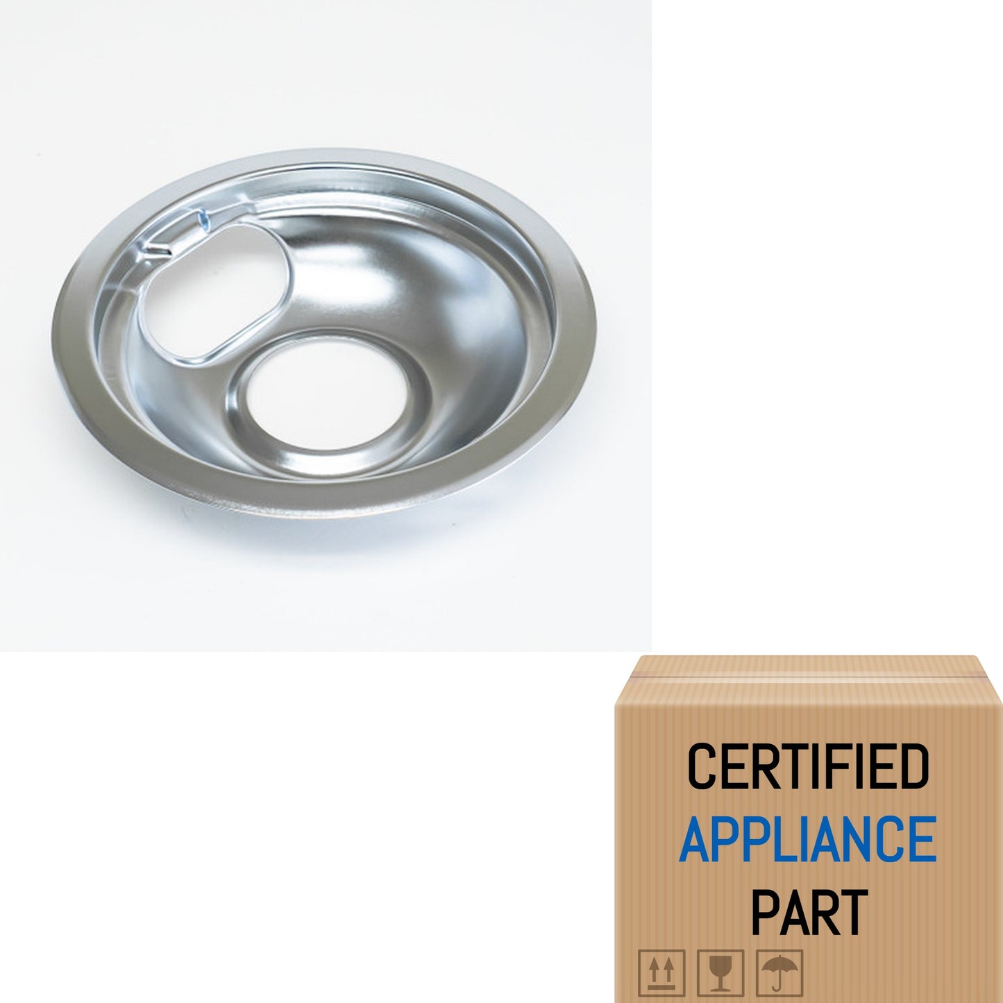 A2 WB32X107 6" Chrome Stove Drip Pan Bowl for Roper Range