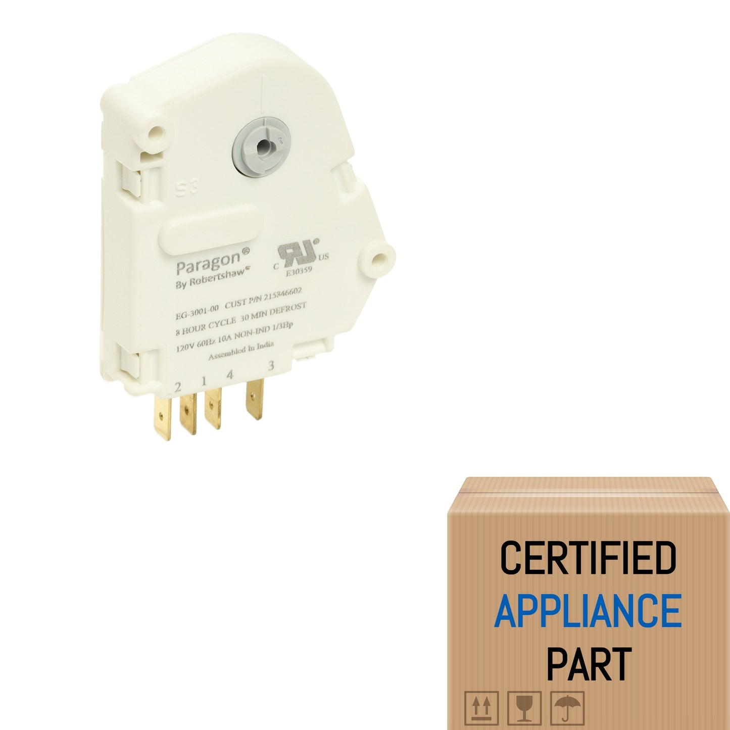 G186580-1 For Frigidaire Refrigerator OEM 8-Hour Defrost Timer - Whirlpool