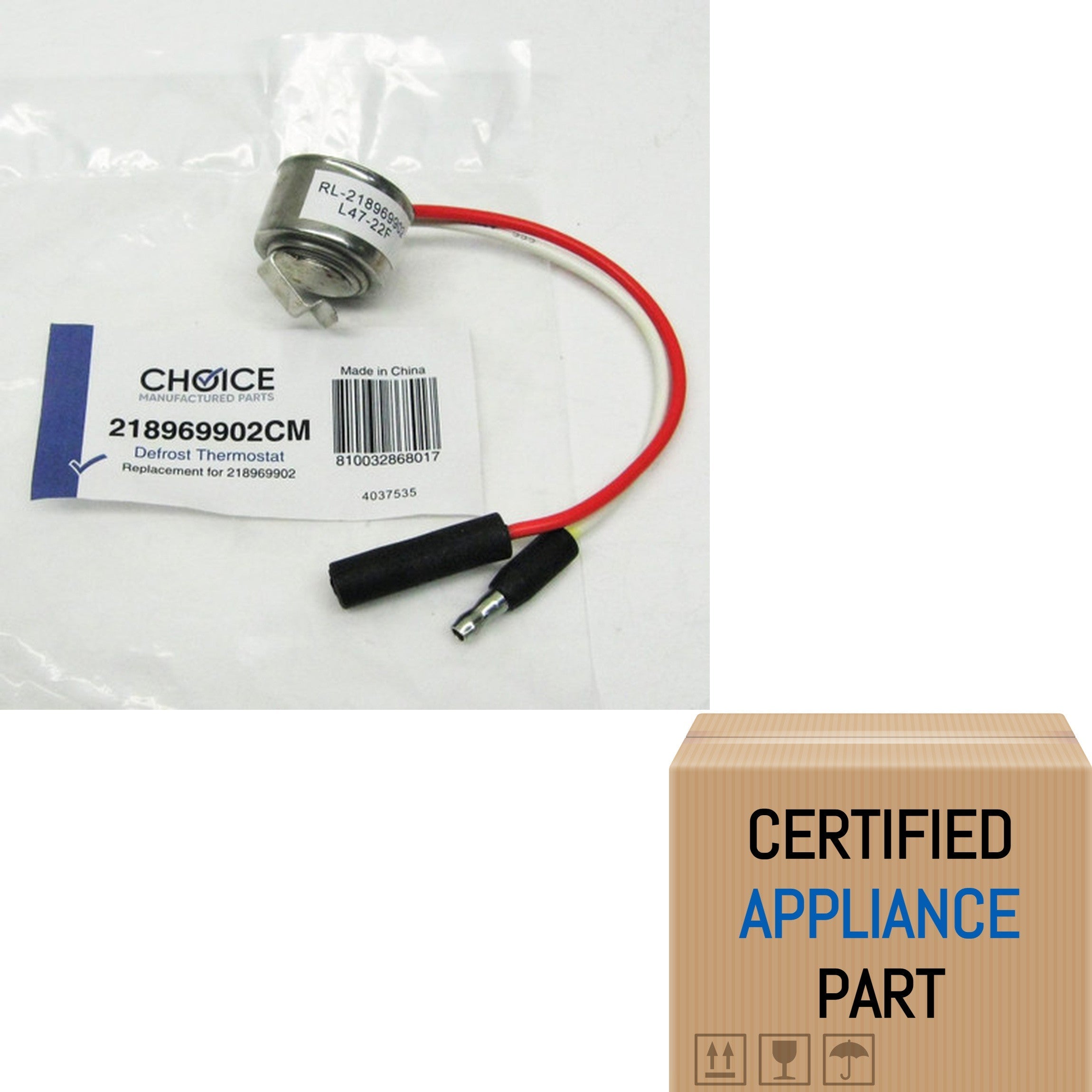 A7 218969902 for Electrolux Westinghouse Refrigerator Defrost Termination Thermo