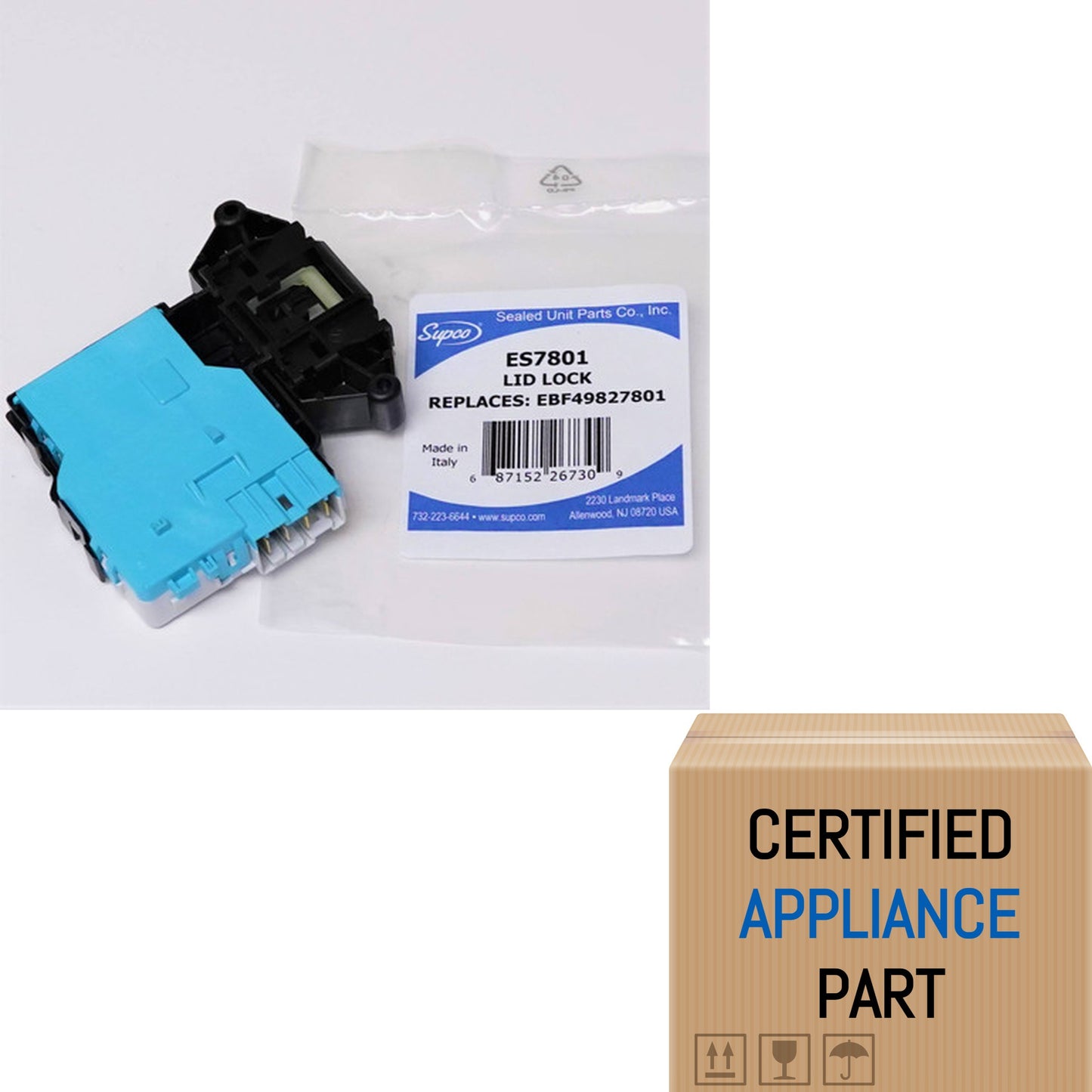 A2 Supco ES7801 Washing Machine Door Lock Switch for Kenmore EBF49827801 for 660