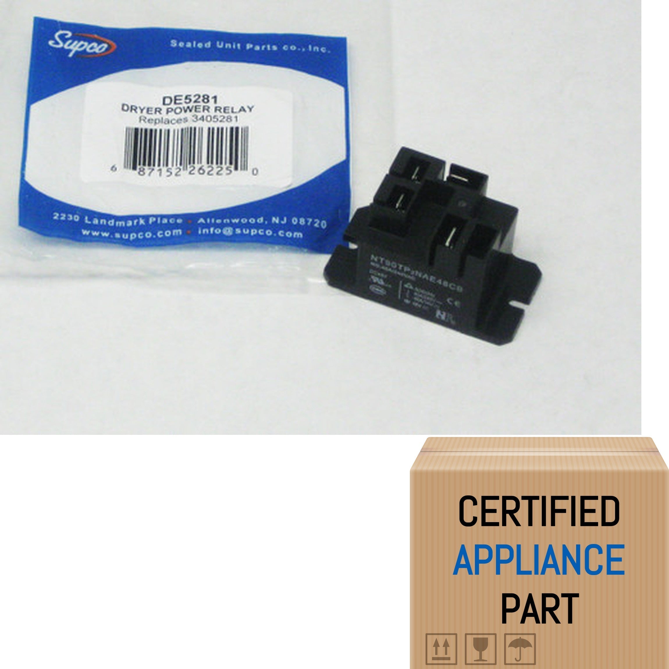 A3 DE5281 Dryer Motor Power Relay for Whirlpool 3405281