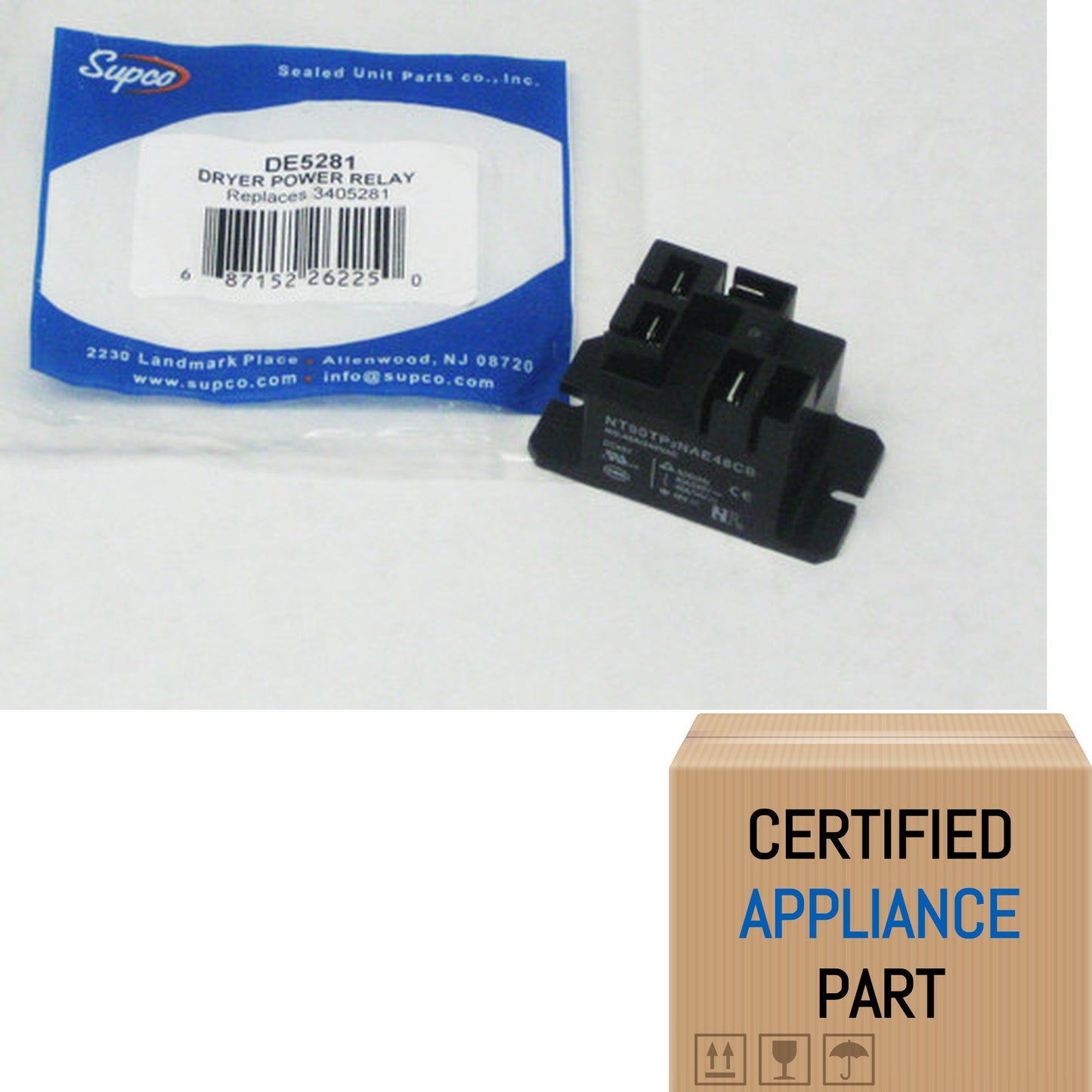 A1 DE5281 Dryer Motor Power Relay for Kenmore 3405281