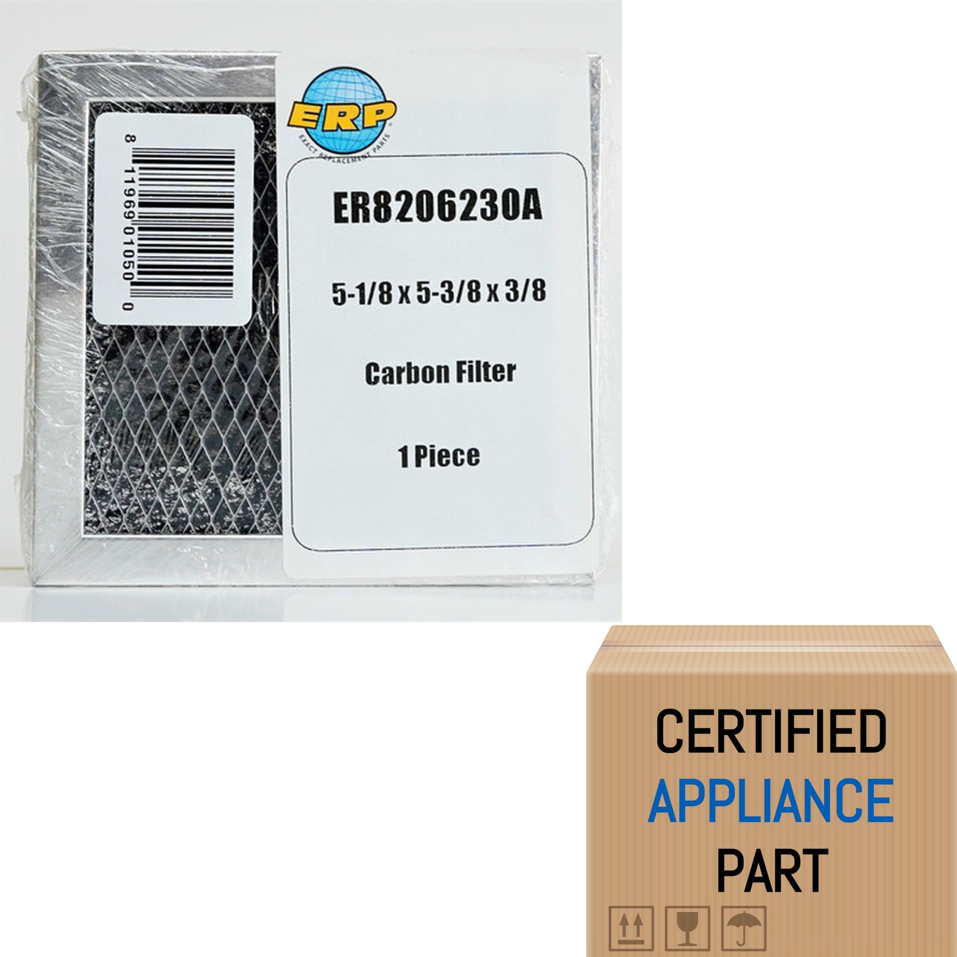 A6 8206230A Roper Microwave Charcoal Carbon Filter PS1871363 AP4299744