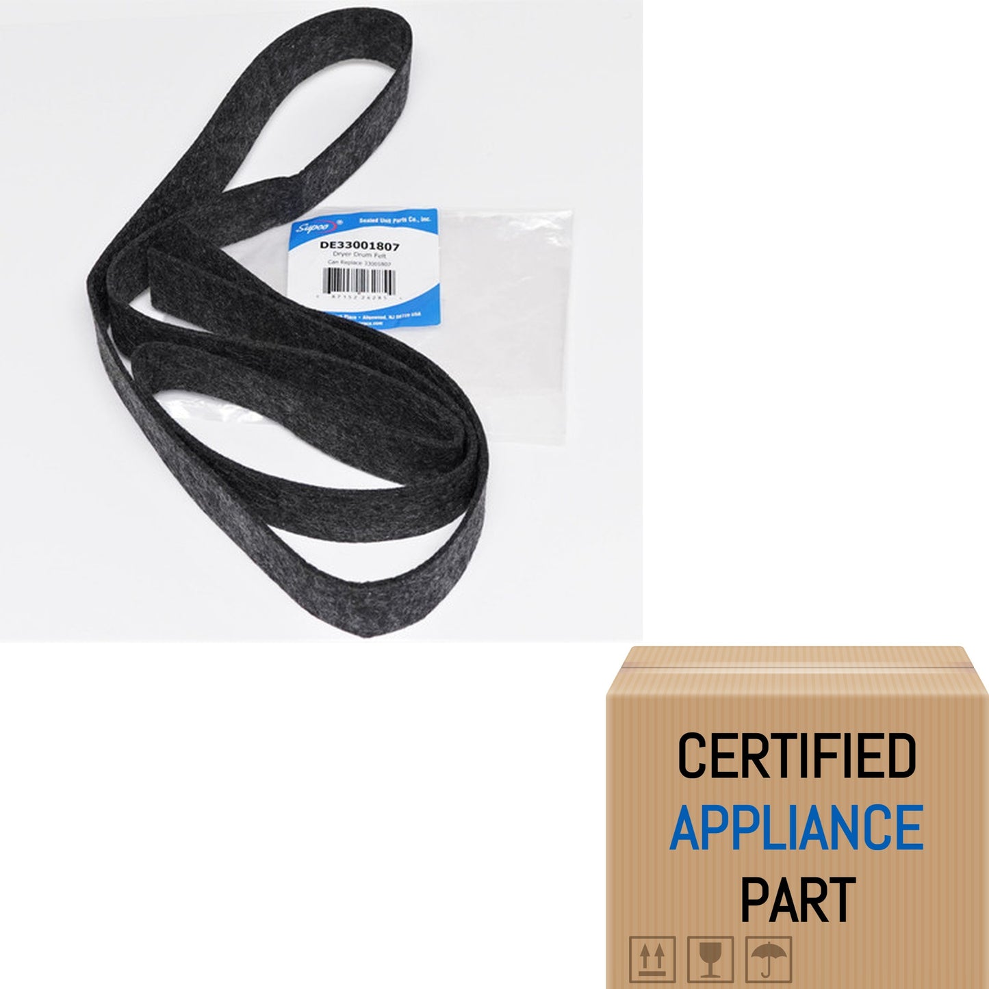 A2 DE33001807 Dryer Drum Felt for Maytag 33001807