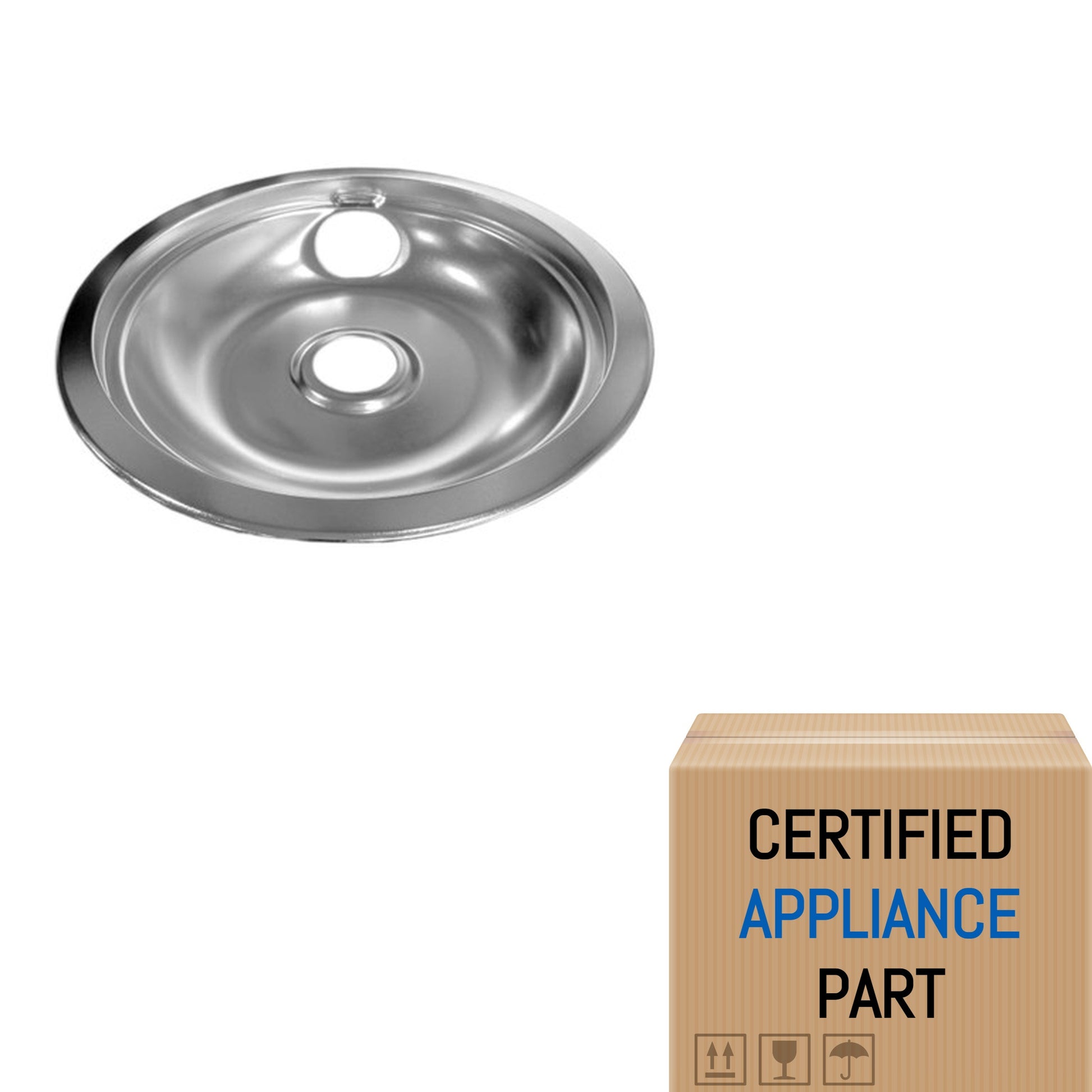 A4 Bulk 316048413 8" Chrome Stove Drip Pan Bowl for Electrolux Gibson Range