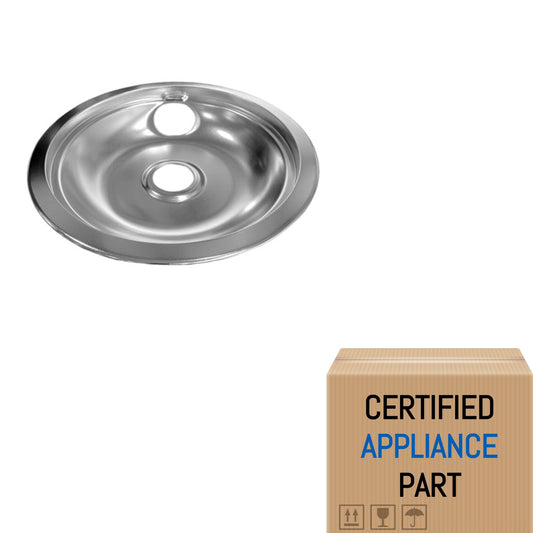 A6 Bulk 316048413 8" Chrome Stove Drip Pan Bowl for Electrolux Uni Range