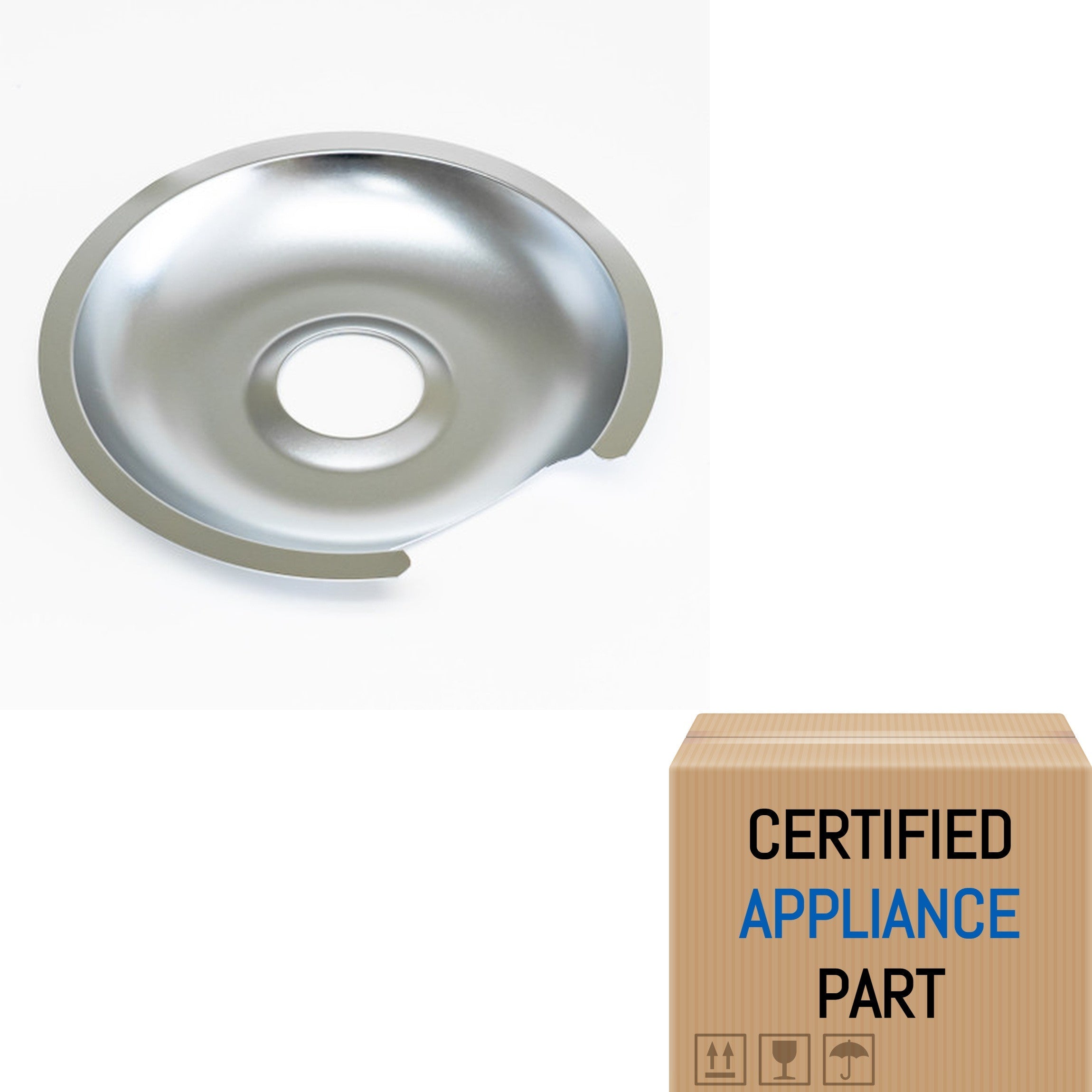 A1 WB32X10013 8" Chrome Stove Drip Pan for GE Range