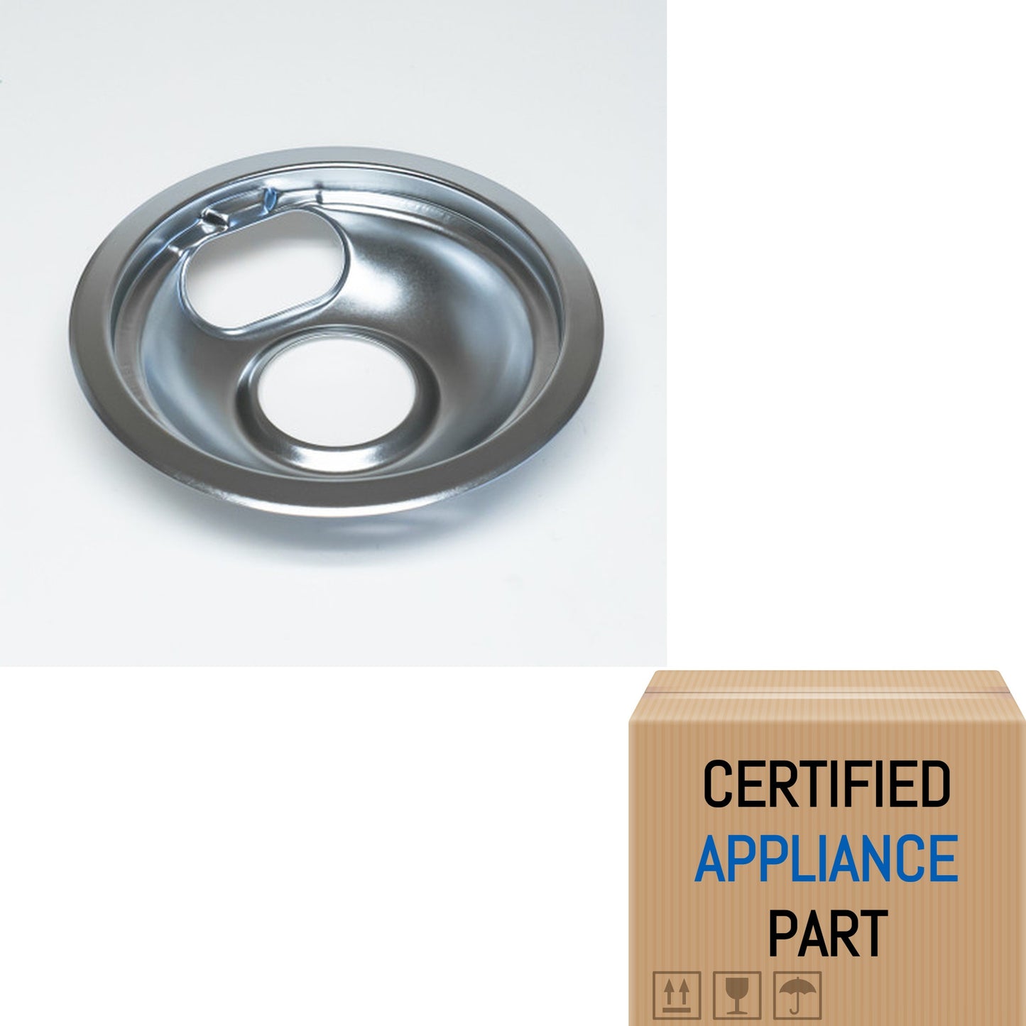 A2 W10196406 6" Chrome Stove Drip Pan Bowl for Hoover Range