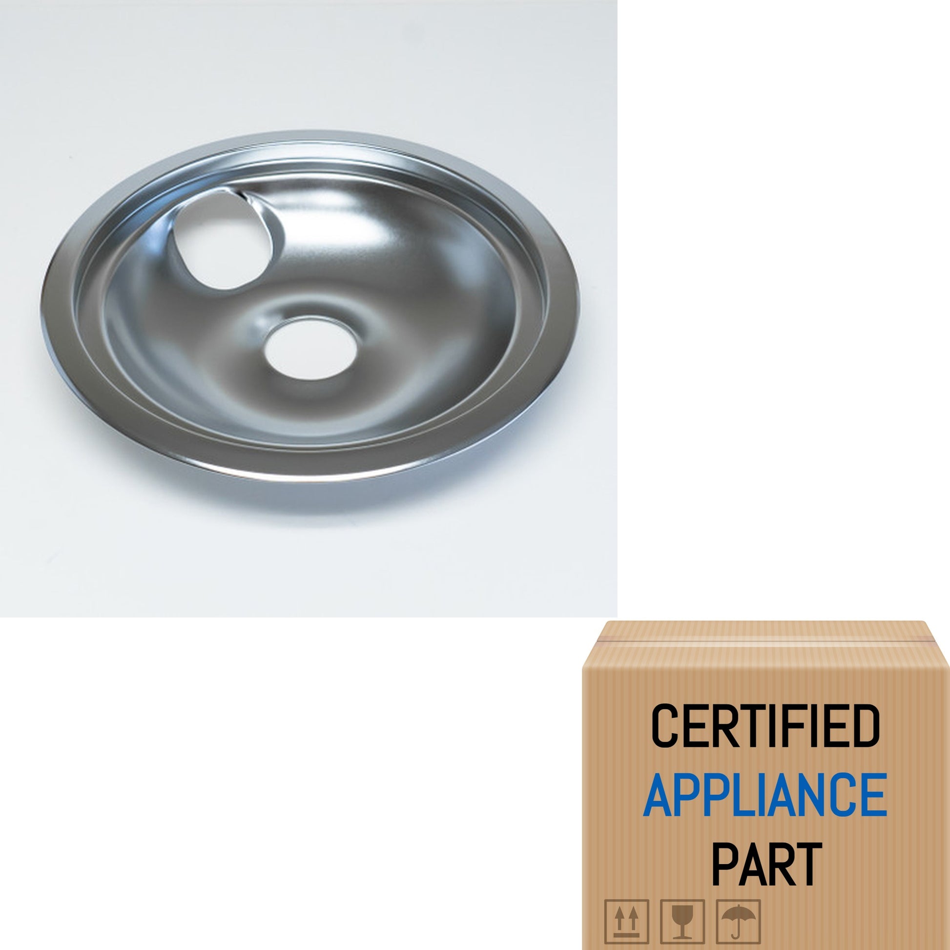 A2 WB31X5011 8" Chrome Stove Drip Pan Ring Bowl for Hotpoint Range