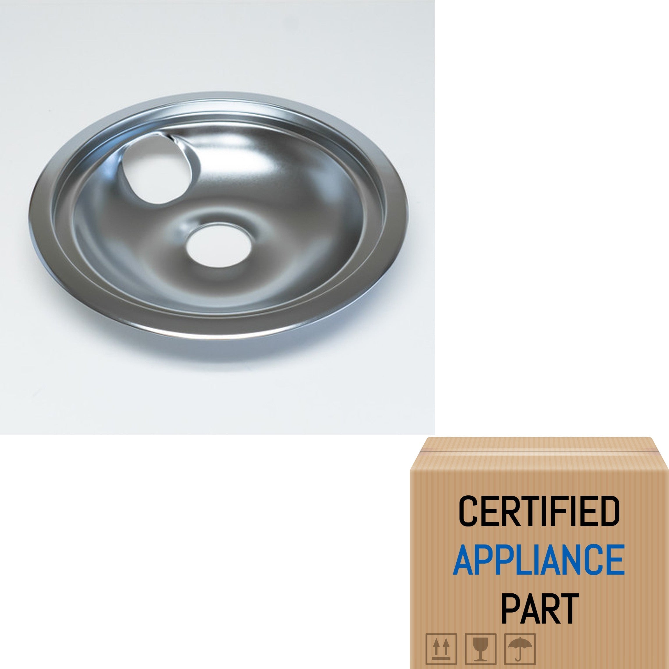 A3 WB31X5011 8" Chrome Stove Drip Pan Ring Bowl for GE Range