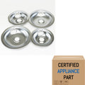 A1 Electric Range Burner Drip Pans Bowls Bibs Set for Electrolux Kenmore 2 of 31