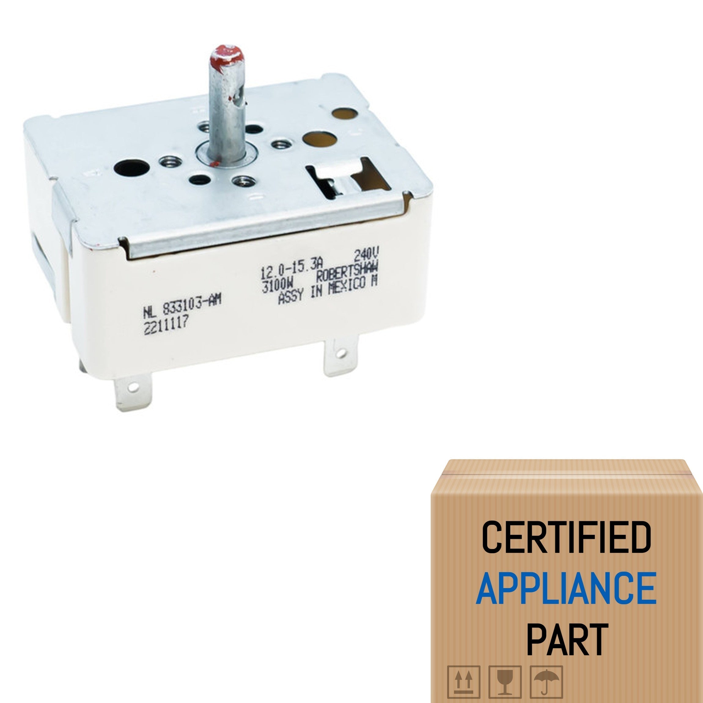 A1 Robertshaw 833103 Stove Range Burner Infinite Switch for Amana W10244639
