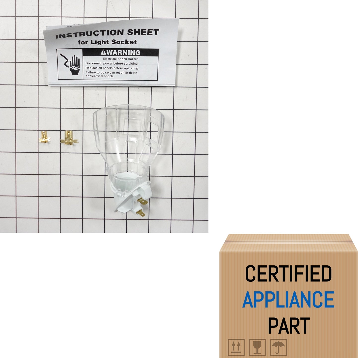 207429-1 For Kenmore Refrigerator OEM Light Socket - Whirlpool Fridge Genuine