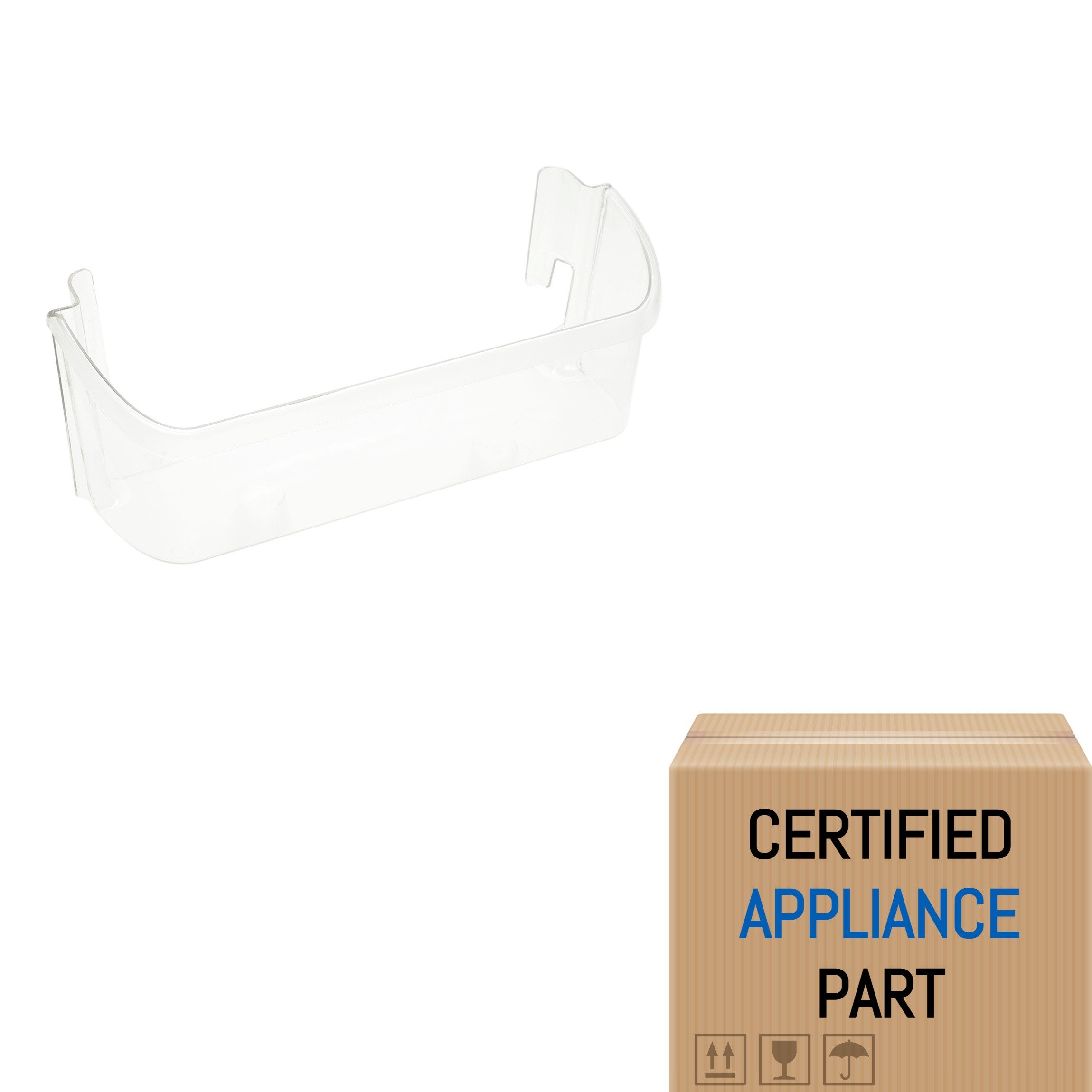 240323005-1 For Bottom Refrigerator OEM Clear Door Bin - Whirlpool Fridge Number